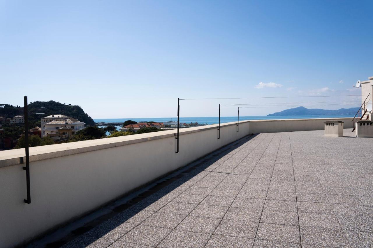 025 - Casa Panoramica In Centro, 90Metri Spiaggia Vista Mare Con Terrazzo Vista Portofino Sestri Levante Exterior foto