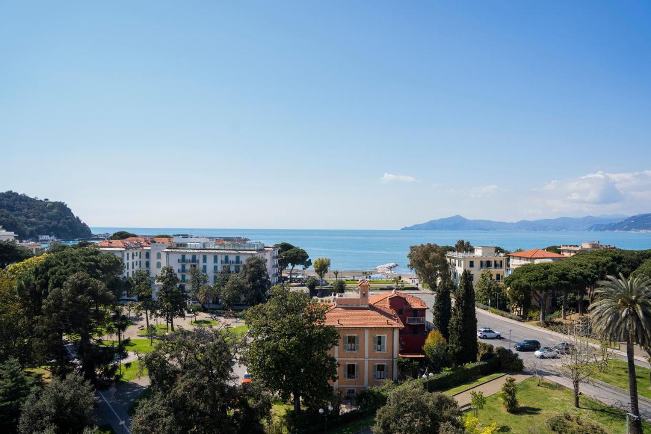 025 - Casa Panoramica In Centro, 90Metri Spiaggia Vista Mare Con Terrazzo Vista Portofino Sestri Levante Exterior foto